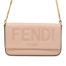 Load image into Gallery viewer, FENDI Logo ChainShoulder Bag Pink 8BS032 Leather
