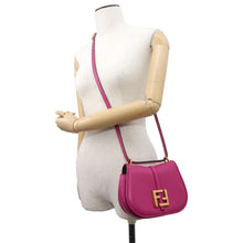 将图像加载到图库查看器中，FENDI C&#39;mon Shoulder Bag Pink 8BS082 Leather Size Small
