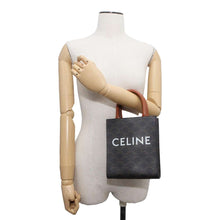 将图像加载到图库查看器中，CELINE Vertical Cabas 2WAY Shoulder Bag Tan 194372 PVC Coated Canvas Leather Size Mini
