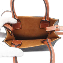 将图像加载到图库查看器中，CELINE Vertical Cabas 2WAY Shoulder Bag Tan 194372 PVC Coated Canvas Leather Size Mini
