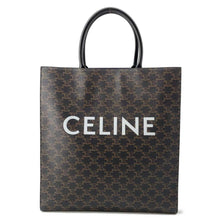 将图像加载到图库查看器中，CELINE Vertical Cover Tote Bag Black/Brown 190972 PVC Leather Size Large
