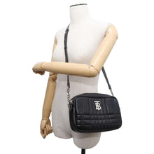 Load image into Gallery viewer, BURBERRY TB Logo Small Rolla Camera Bag Black 8064855 Lambskin
