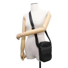 Load image into Gallery viewer, LOEWE Anagram Shoulder Bag Black Leather PVC
