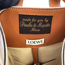 将图像加载到图库查看器中，LOEWE Hammock Shoulder Bag Beige/Brown 372.47ZT38 Canvas Leather Size Medium
