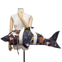 Load image into Gallery viewer, LOEWE Paula&#39;s Ibiza Shark 2WAY Shoulder Bag Blue/Ivory B623AC7X01 Canvas
