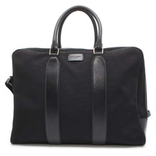 将图像加载到图库查看器中，SAINT LAURENT PARIS 2WAYBriefcase Black Canvas Leather
