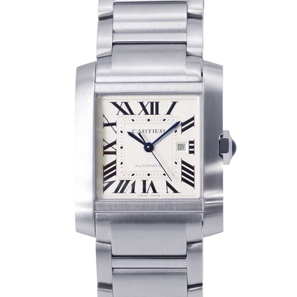 CARTIER Tank francaise LM W36.7mm x H30.5mm Stainless Steel Silver Dial WSTA0067