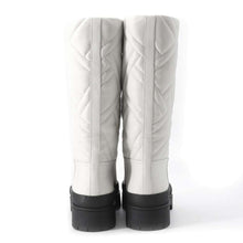 将图像加载到图库查看器中，HERMES Fuji Exlibris Boots White/Black Leather Size 37
