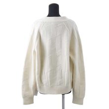 Load image into Gallery viewer, HERMES H Motif College Cardigan Small Fit Size 40 Blanc Naturel Wool 100%
