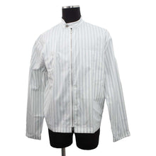 将图像加载到图库查看器中，HERMES Blouson shirt Size 39 White/Blue Cotton
