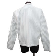 将图像加载到图库查看器中，HERMES Blouson shirt Size 39 White/Blue Cotton
