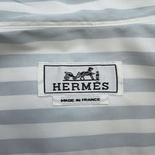 将图像加载到图库查看器中，HERMES Blouson shirt Size 39 White/Blue Cotton
