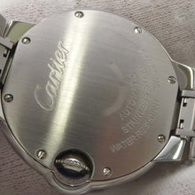 将图像加载到图库查看器中，CARTIER Ballon Bleu W33mm Stainless Steel Silver Dial W4BB0016
