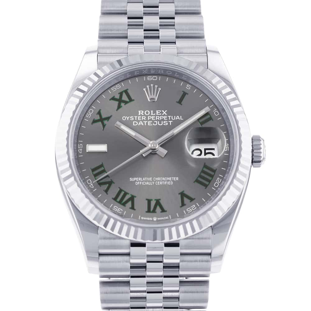 ROLEX Datejust W36mm Stainless Steel K18WG Slate Roman Dial 126234