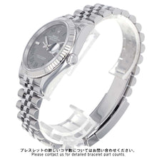 将图像加载到图库查看器中，ROLEX Datejust W36mm Stainless Steel K18WG Slate Roman Dial 126234
