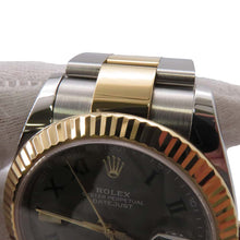 将图像加载到图库查看器中，ROLEX Datejust W41mm Stainless Steel K18YG Slate Roman Dial 126333
