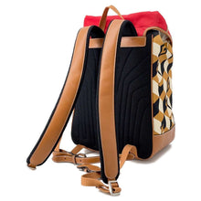 Load image into Gallery viewer, GUCCI Square G Rabbit Medium Backpack Red/Beige/Brown 696013 Leather Nylon
