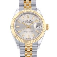 将图像加载到图库查看器中，ROLEX Datejust W28mm Stainless Steel K18YG Silver Dial 279173
