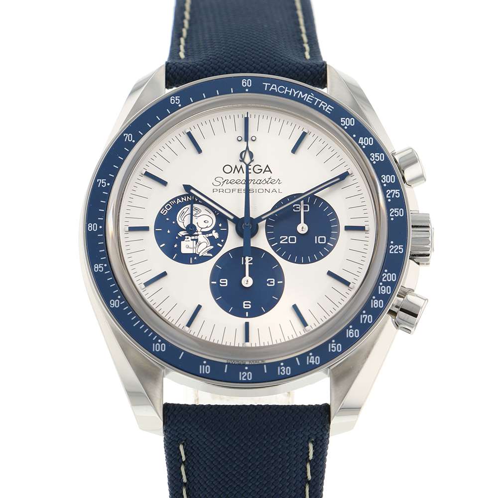 OMEGA Speedmaster Silver Snoopy Award W42mm Stainless Steel NylonStrap Silver/Blue Dial 310.32.42.50.02.001