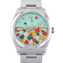 Load image into Gallery viewer, ROLEX Oyster Perpetual W36mm Stainless Steel Turquise Blue/Celebration motif Dial 126000
