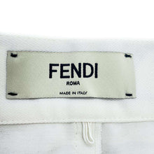 将图像加载到图库查看器中，FENDI Joshua Vidas Collaboration Skirt Size 40 White/Black FQ7165 Cotton100%
