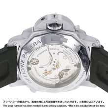 将图像加载到图库查看器中，PANERAI Luminor 1950 8Days GMT Chronograph W44mm Stainless Steel Rubber Black DialPAM00275
