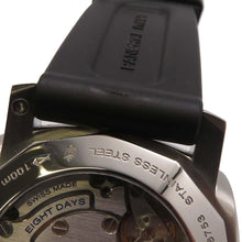 将图像加载到图库查看器中，PANERAI Luminor 1950 8Days GMT Chronograph W44mm Stainless Steel Rubber Black DialPAM00275
