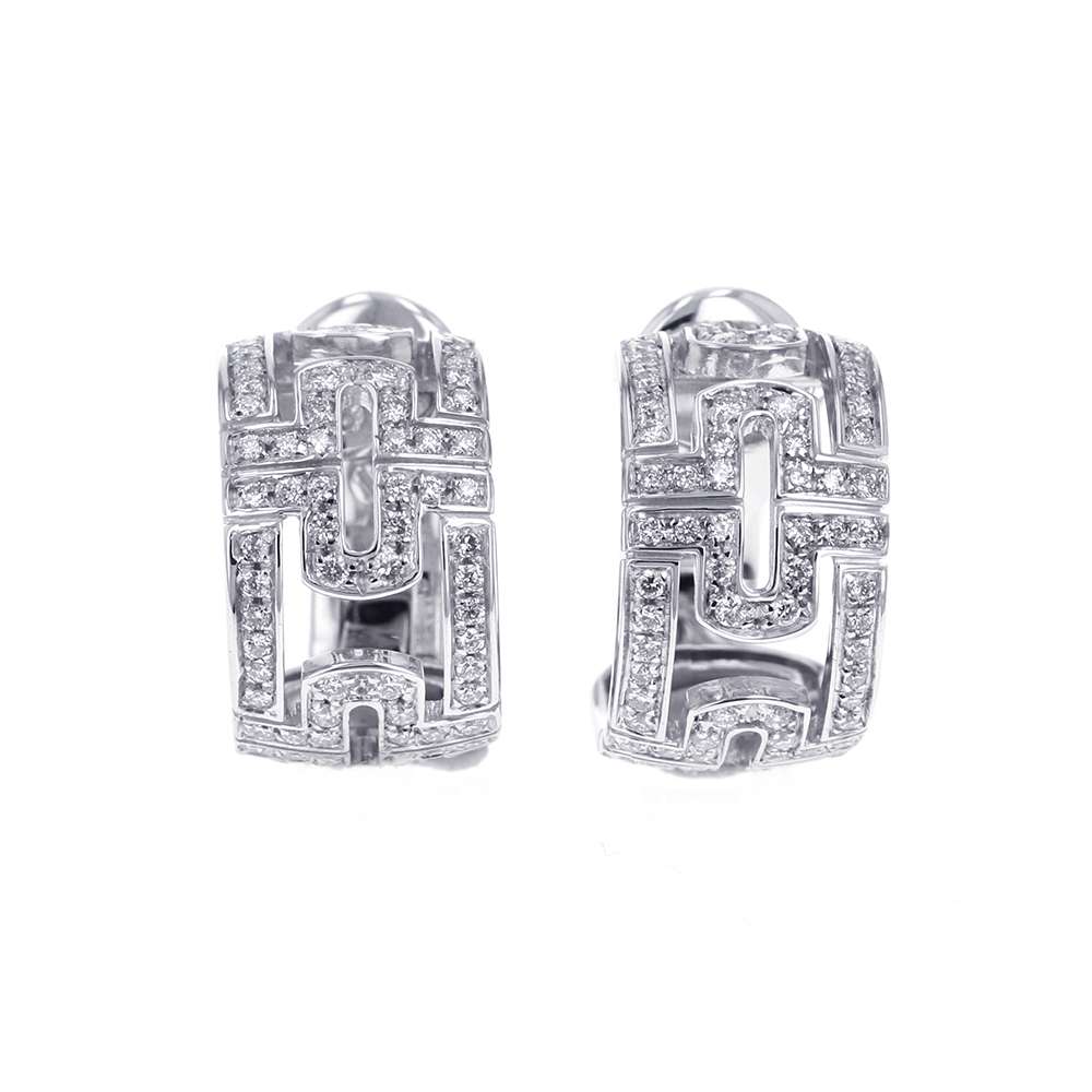 BVLGARI Parentesi Earrings 18K White Gold