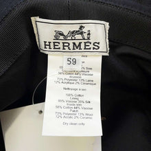 将图像加载到图库查看器中，HERMES a Size 59 Black Cotton100%
