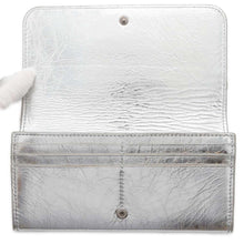 将图像加载到图库查看器中，Chloe Marcy Long Wallet Silver CHC23AP098 Leather
