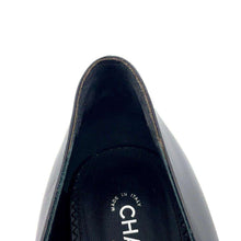 将图像加载到图库查看器中，CHANEL CC Logo Pumps Black G34136 Leather Patent Leather Size 38 1/2C
