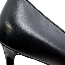 将图像加载到图库查看器中，CHANEL CC Logo Pumps Black G34136 Leather Patent Leather Size 38 1/2C
