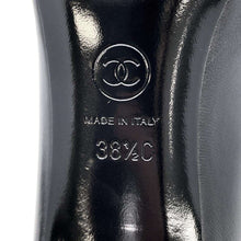 将图像加载到图库查看器中，CHANEL CC Logo Pumps Black G34136 Leather Patent Leather Size 38 1/2C
