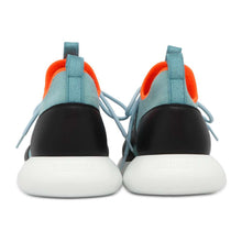 将图像加载到图库查看器中，HERMES Sneakers Duel Blue/Black Knit Calf Leather Size 40
