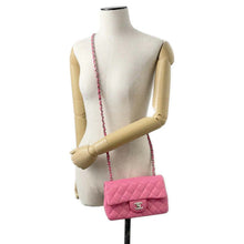 Load image into Gallery viewer, CHANEL Mini Matelasse Chain Shoulder Bag Pink A69900 Lambskin Size 20
