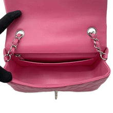 Load image into Gallery viewer, CHANEL Mini Matelasse Chain Shoulder Bag Pink A69900 Lambskin Size 20
