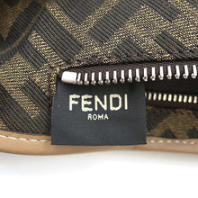 将图像加载到图库查看器中，FENDI FF Logo Zucca Pattern Strap Brown 8AV417 Canvas Leather
