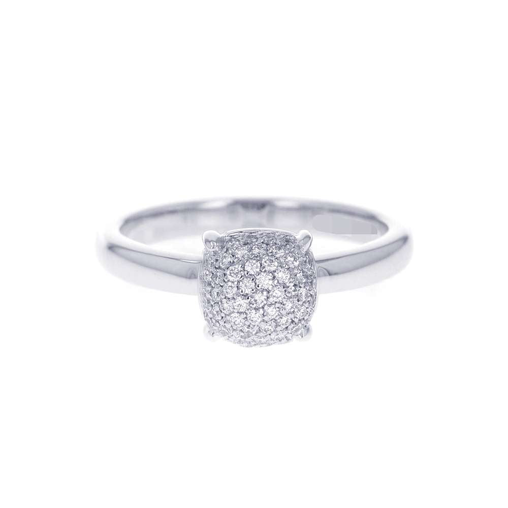 TIFFANY&Co. Sugar Stack Ring Size 12 18K White Gold