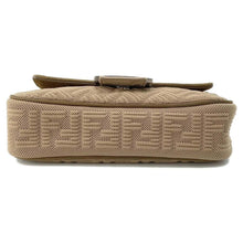 Load image into Gallery viewer, FENDI Midi Baguette FF Fabric ChainShoulder Bag Beige 8BR793 Fabric suede
