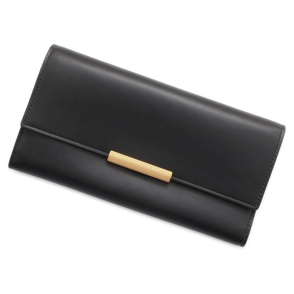 Bottega Veneta Long Wallet Black 578751 Leather