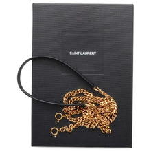 将图像加载到图库查看器中，SAINT LAURENT PARIS Monogram Saint Laurent Envelope Chain Wallet Black 393953 Leather
