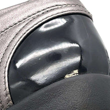 将图像加载到图库查看器中，CHANEL Lace up shoes Black/Gray Patent Leather Leather Size 37
