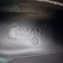 将图像加载到图库查看器中，CHANEL Lace up shoes Black/Gray Patent Leather Leather Size 37
