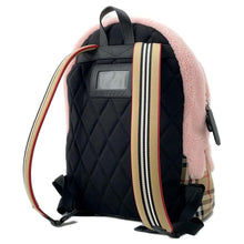 将图像加载到图库查看器中，BURBERRY Monster Motif Check Backpack Brown/Pink Boa Nylon
