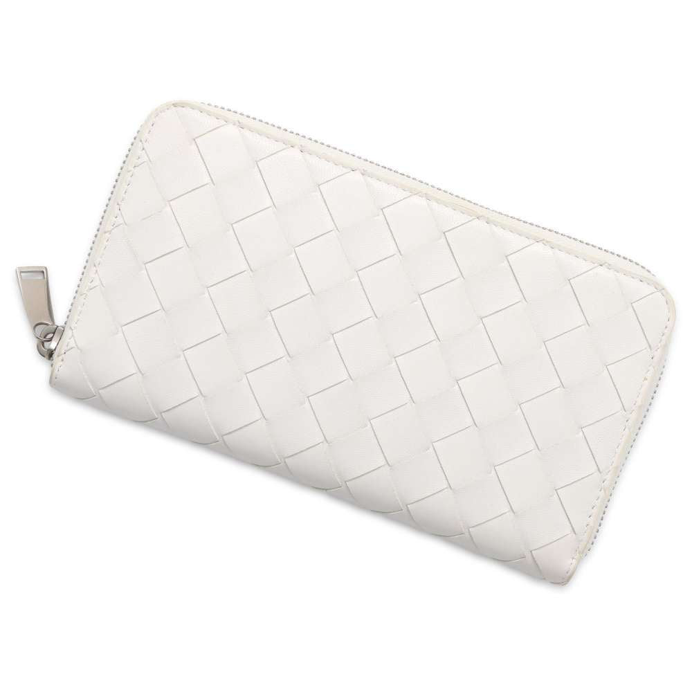 Bottega Veneta INTRECCIATO LONG WALLET White Leather