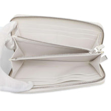 将图像加载到图库查看器中，Bottega Veneta INTRECCIATO LONG WALLET White Leather
