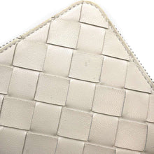 将图像加载到图库查看器中，Bottega Veneta INTRECCIATO LONG WALLET White Leather
