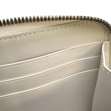 将图像加载到图库查看器中，Bottega Veneta INTRECCIATO LONG WALLET White Leather
