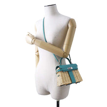 Load image into Gallery viewer, HERMES mini kelly picnic Vert Verone Swift Leather Willow
