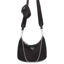 将图像加载到图库查看器中，PRADA Shoulder Bag Re-Edition 2005 Black 1BH204 Nylon
